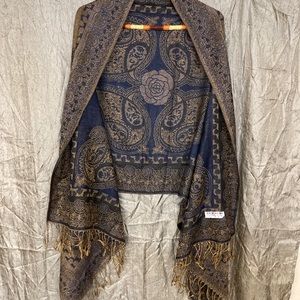Pashmina silk wide scarf /wrap